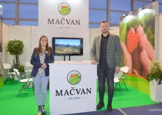Macvan Fruit Farm was started by Milan Macvan, Serbia’s former national basketball captain. He is with Natalija Jakovijevic.